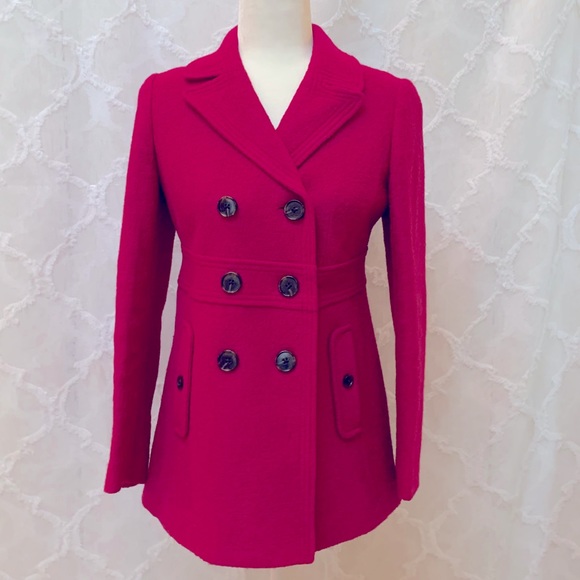 LOFT Jackets & Blazers - Loft Petite Wool Pink Coat